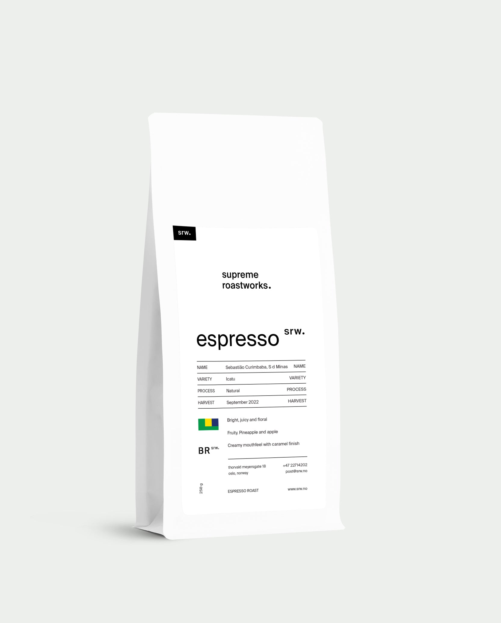 Brasil Sebastião Curimbaba, Sul de Minas, espresso