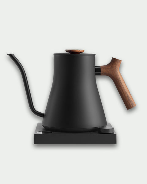 Stagg EKG Electric Kettle, matte black w valnut handle